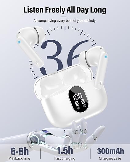 Wireless Earbuds, Bluetooth 5.4 Headphones