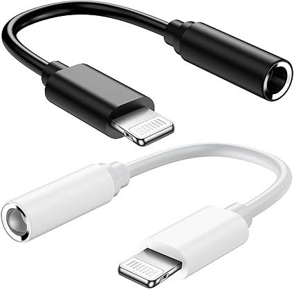 2 Pack Apple MFi Certified Headphone Jack Adapter